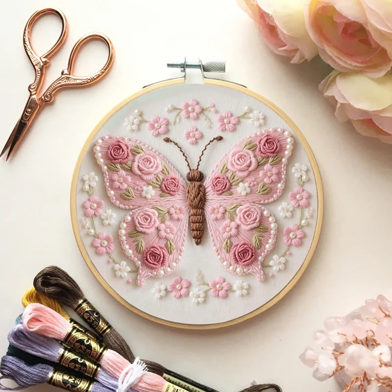 Rubbyoo Embroidery Kit - Stunning Rose Butterfly | Beautiful Handmade Gifts  - image 3