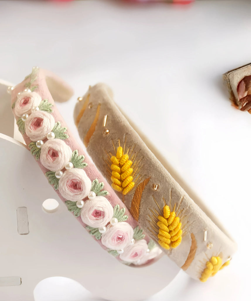 Embroidery Headband Kit - Elegant Handmade Craft |  Hair Accessories For Girls - image 0