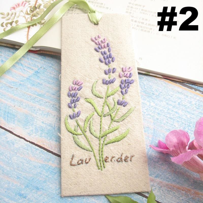 Embroidery Bookmark Kit | Personalized Floral Bookmark | Thoughtful Gift For Readers  - #2 - image 3