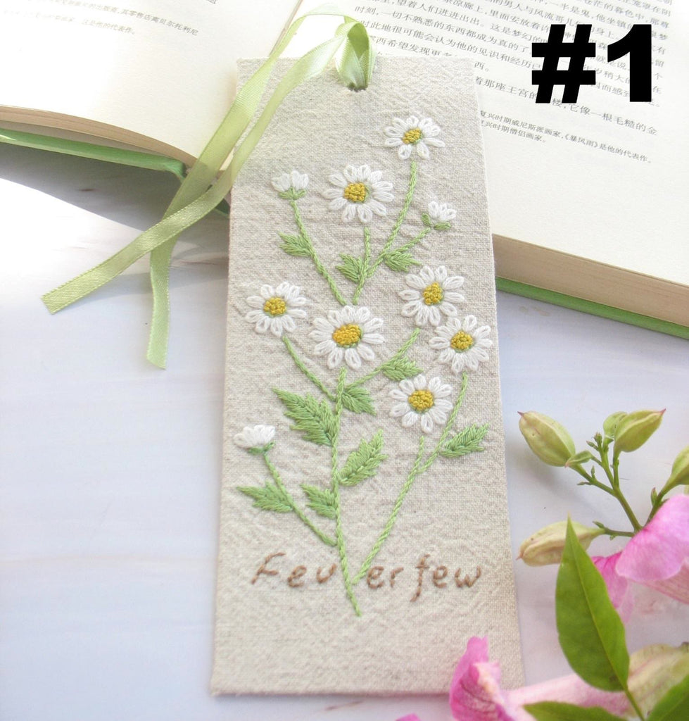 Embroidery Bookmark Kit | Personalized Floral Bookmark | Thoughtful Gift For Readers  - #1 - image 2