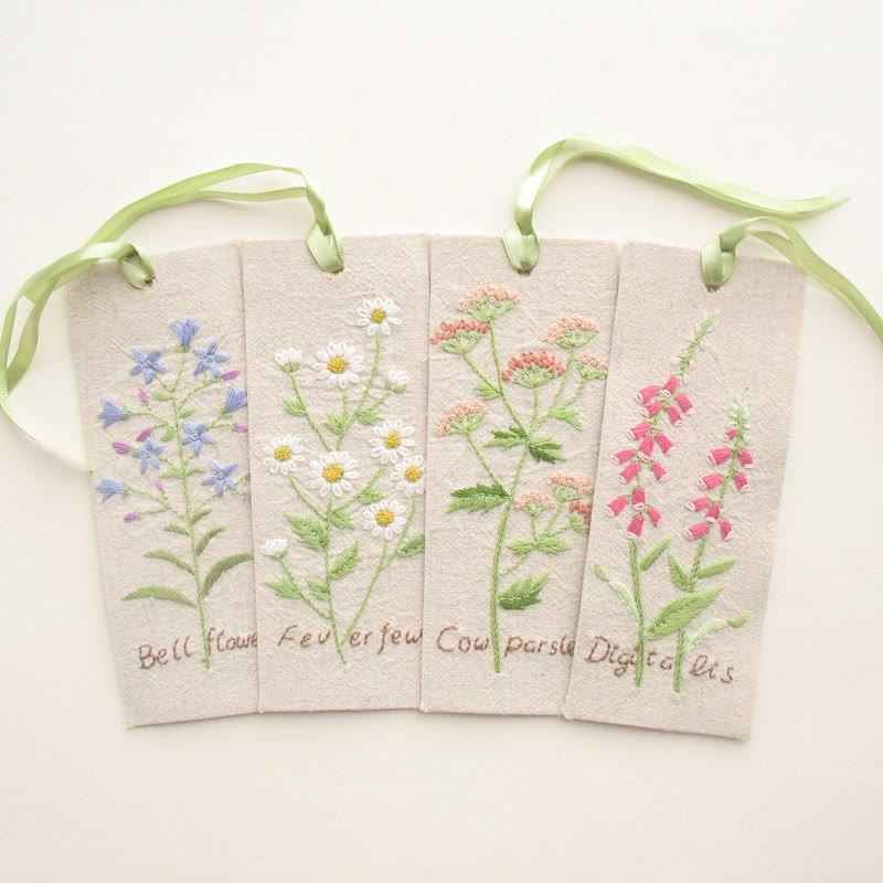Embroidery Bookmark Kit | Personalized Floral Bookmark | Thoughtful Gift For Readers  - image 0