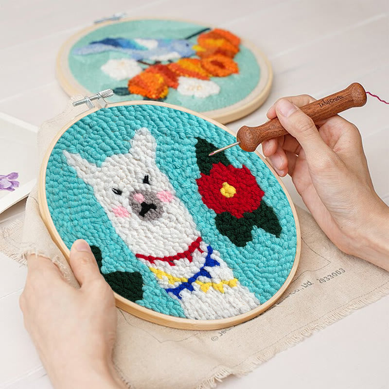 Alpaca Punch Needle Kit - Basic Sewing Craft |  Simple Handmake Gift - image 2