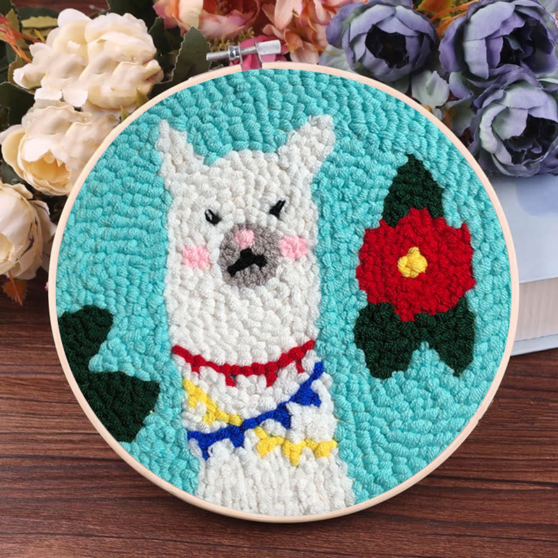 Alpaca Punch Needle Kit - Basic Sewing Craft |  Simple Handmake Gift - image 8