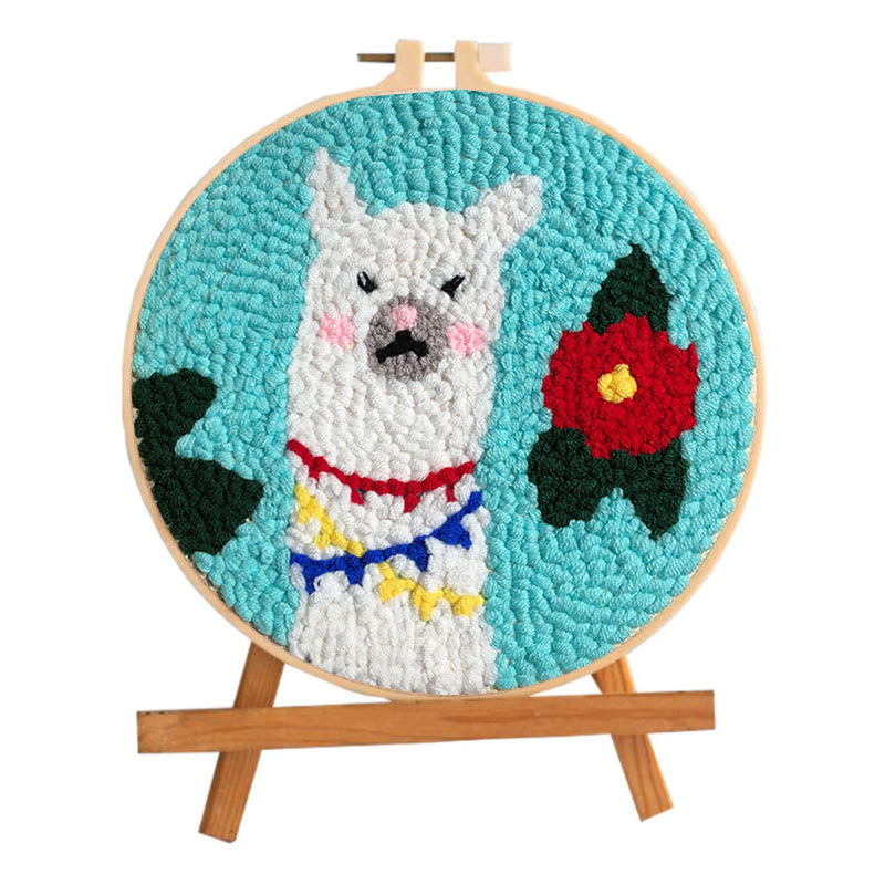 Alpaca Punch Needle Kit - Basic Sewing Craft |  Simple Handmake Gift - image 1