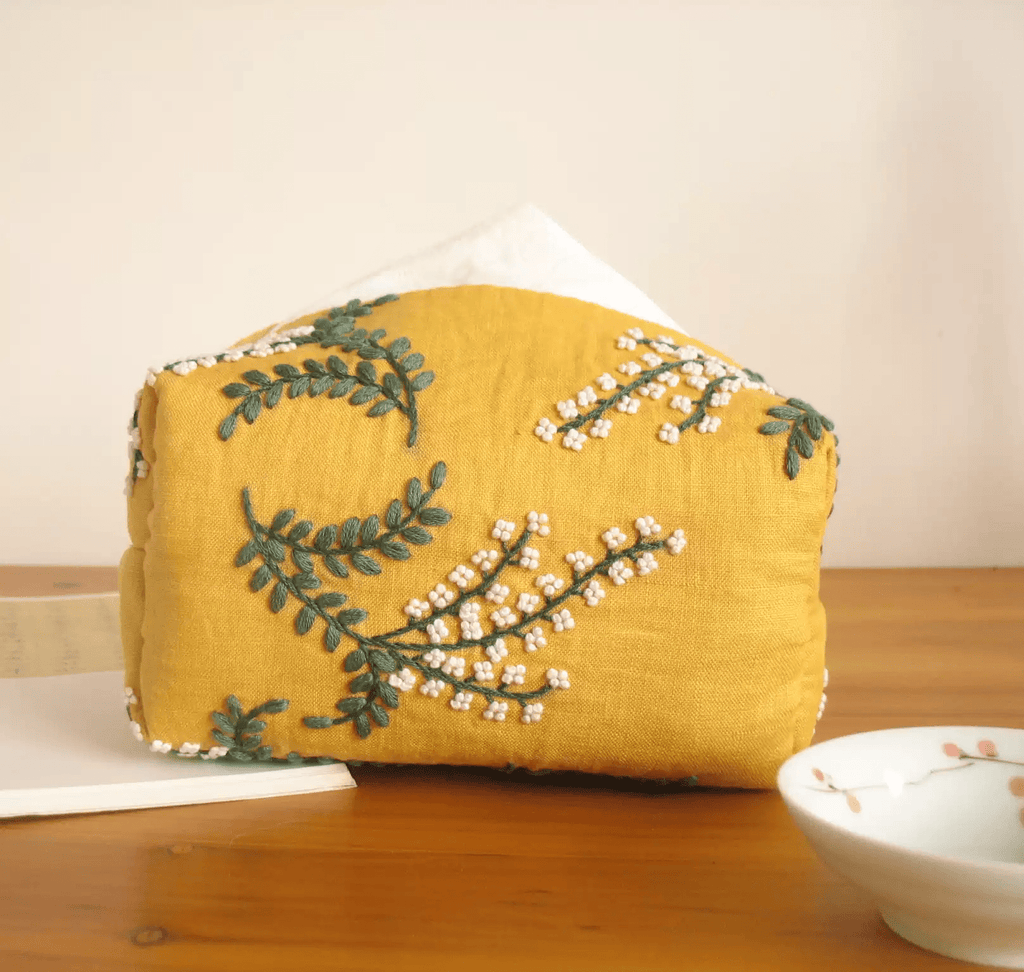 Embroidery Tissue Cover Kit | Perfect Diy Crafts | Stylish Housewarming Gift  - image 3