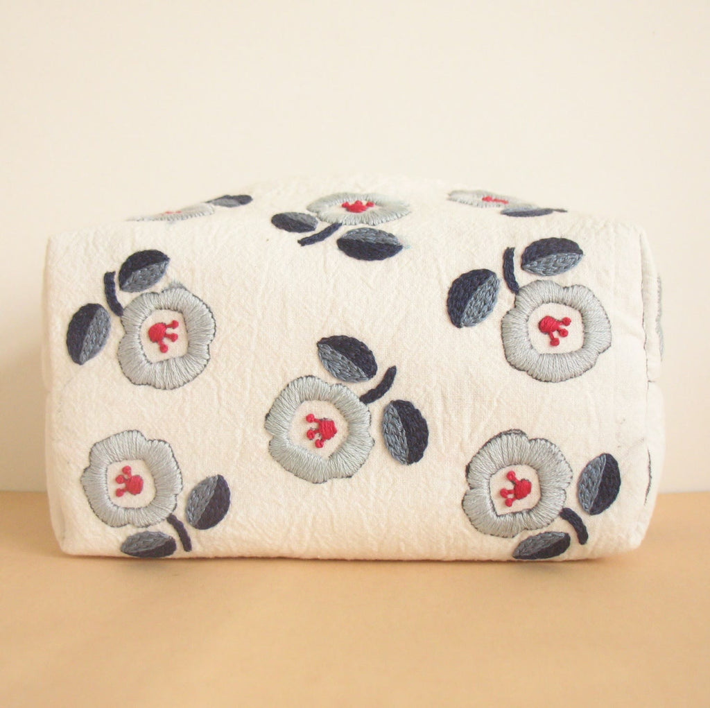 Embroidery Tissue Cover Kit | Personalized Tissue Holder | Home Decorative Coasters - Blue Flower Tissue Cover - image 7