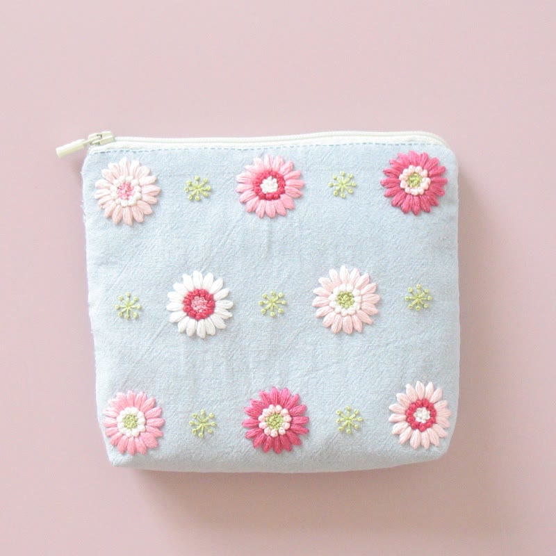 Handmade Purse Series Kit | Floral Wallet With Zipper | Lock Jewelry Pouch | Nice Present For Girls - #2 (Zipper Style ) - image 3