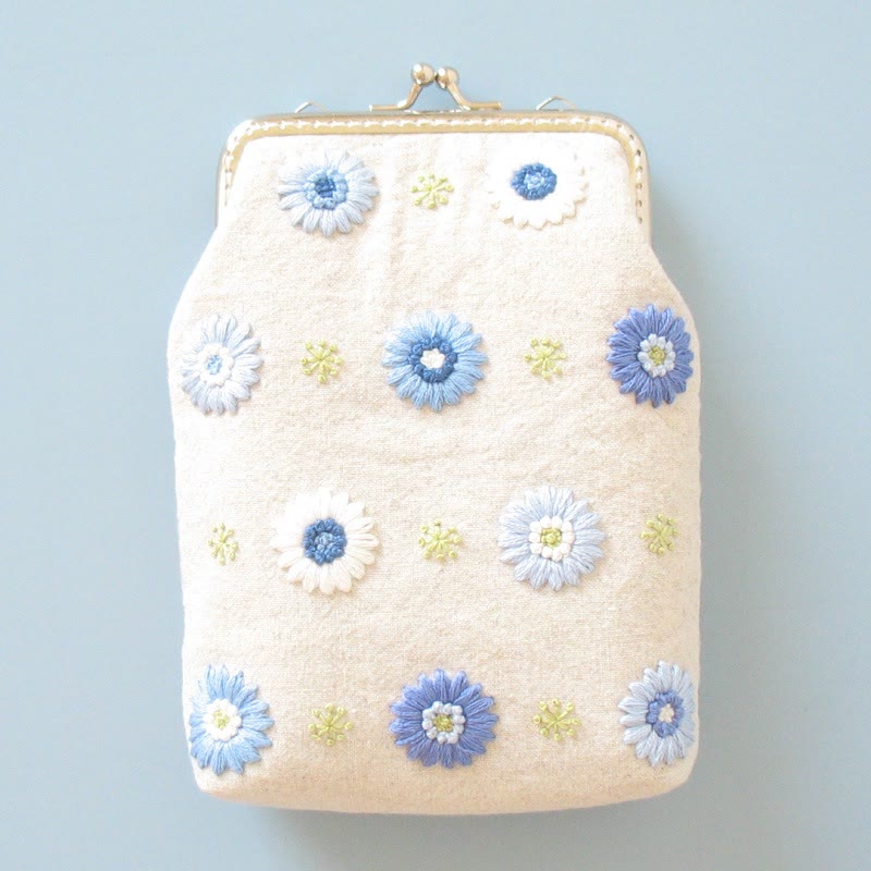 Handmade Purse Series Kit | Floral Wallet With Zipper | Lock Jewelry Pouch | Nice Present For Girls - #5 (Lock Style ) - image 6