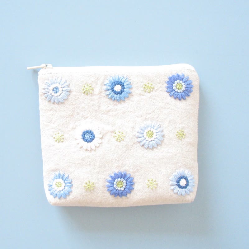 Handmade Purse Series Kit | Floral Wallet With Zipper | Lock Jewelry Pouch | Nice Present For Girls - #1 (Zipper Style ) - image 2