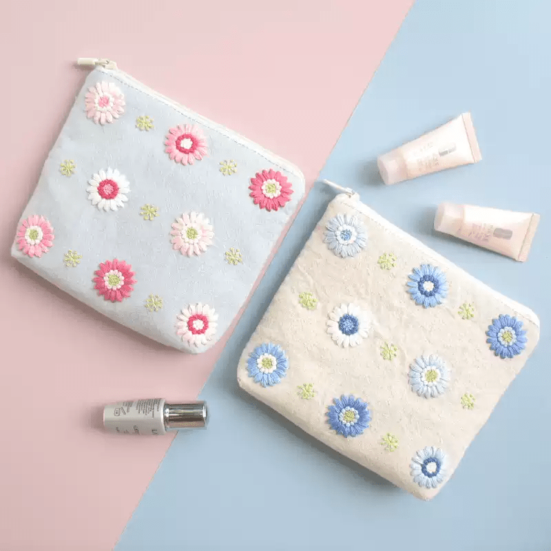 Handmade Purse Series Kit | Floral Wallet With Zipper | Lock Jewelry Pouch | Nice Present For Girls - image 1