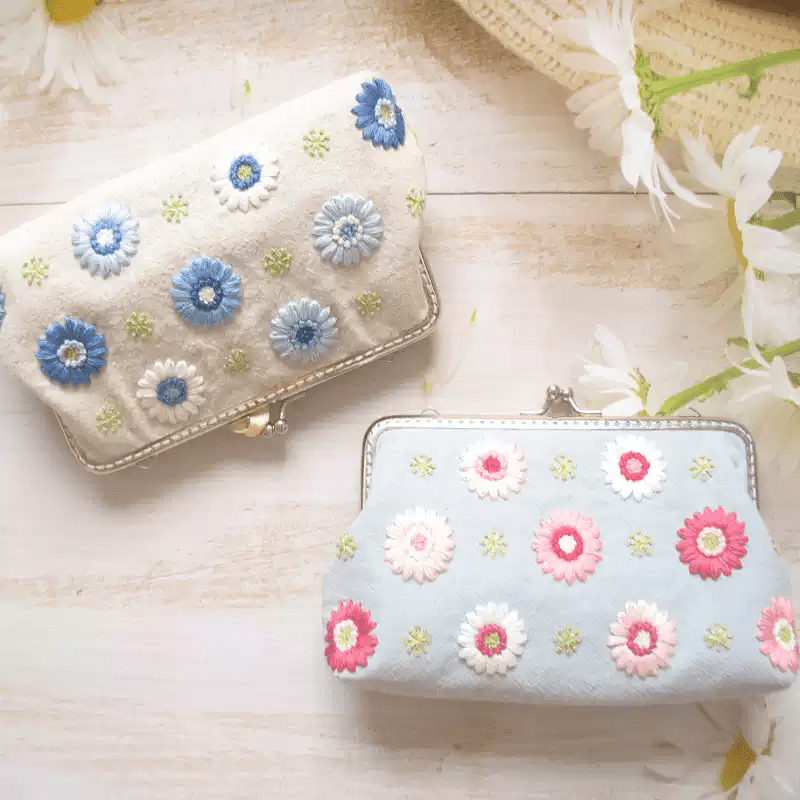 Handmade Purse Series Kit | Floral Wallet With Zipper | Lock Jewelry Pouch | Nice Present For Girls - image 0