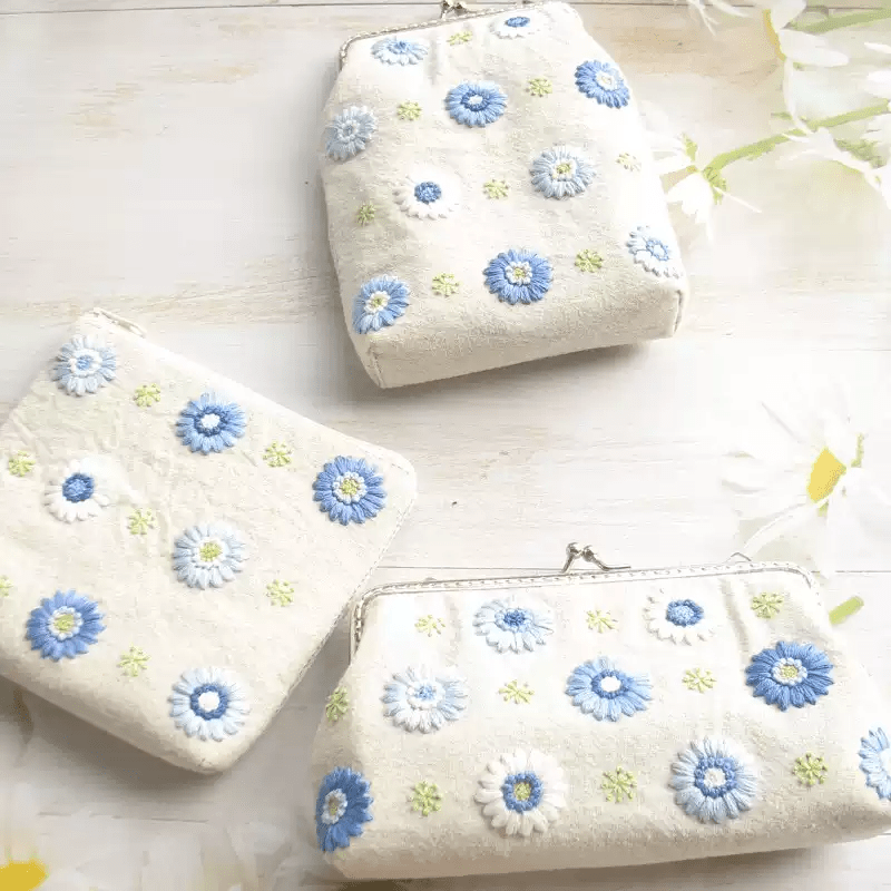 Handmade Purse Series Kit | Floral Wallet With Zipper | Lock Jewelry Pouch | Nice Present For Girls - image 9