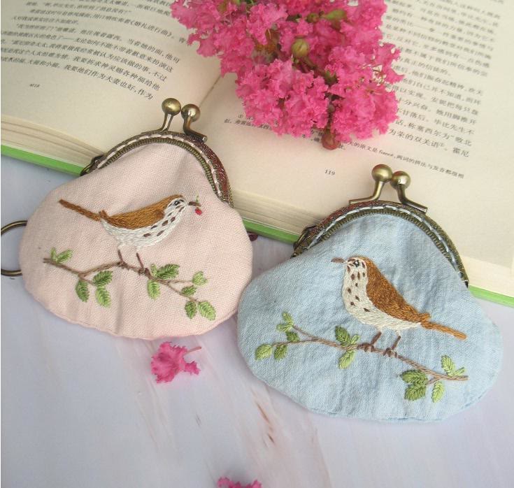 Handmade Lock Coin Purse Kit | Wallet With Bird Design | Unique Gifts For Bird Lovers - image 0