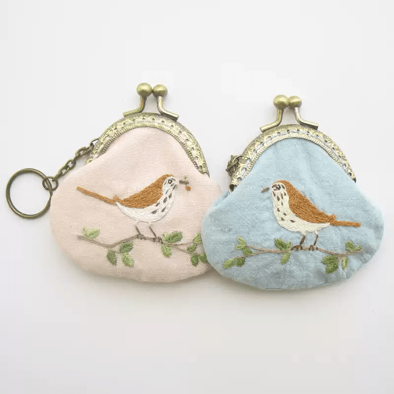 Handmade Lock Coin Purse Kit | Wallet With Bird Design | Unique Gifts For Bird Lovers - image 4