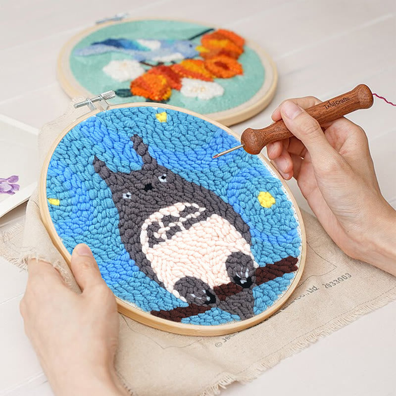 Totoro Punch Needle Kit - Beginner Animal Craft | Cute Needlework For Friends - image 2