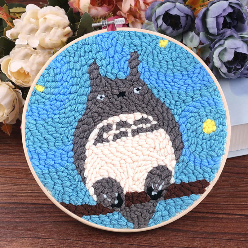 Totoro Punch Needle Kit - Beginner Animal Craft | Cute Needlework For Friends - image 8
