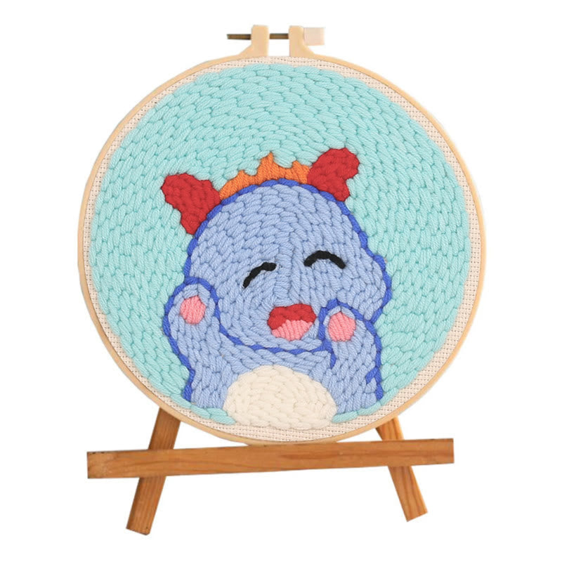 Adorable Dragon Punch Needle Kit - Easy Starter Needlework | Handmade Decorative Gift  - image 1