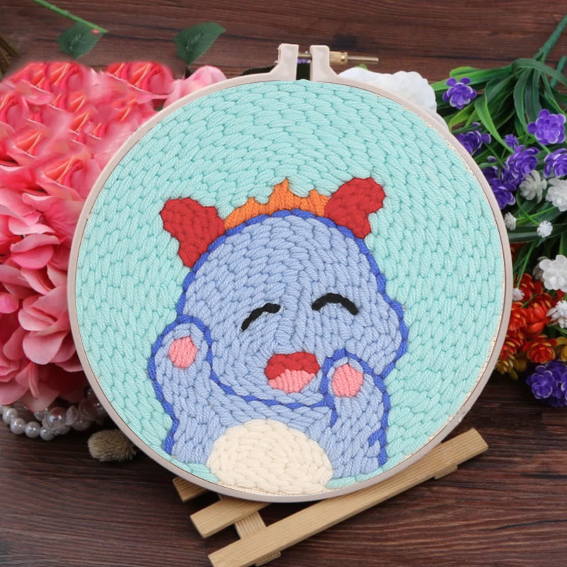 Adorable Dragon Punch Needle Kit - Easy Starter Needlework | Handmade Decorative Gift  - image 6