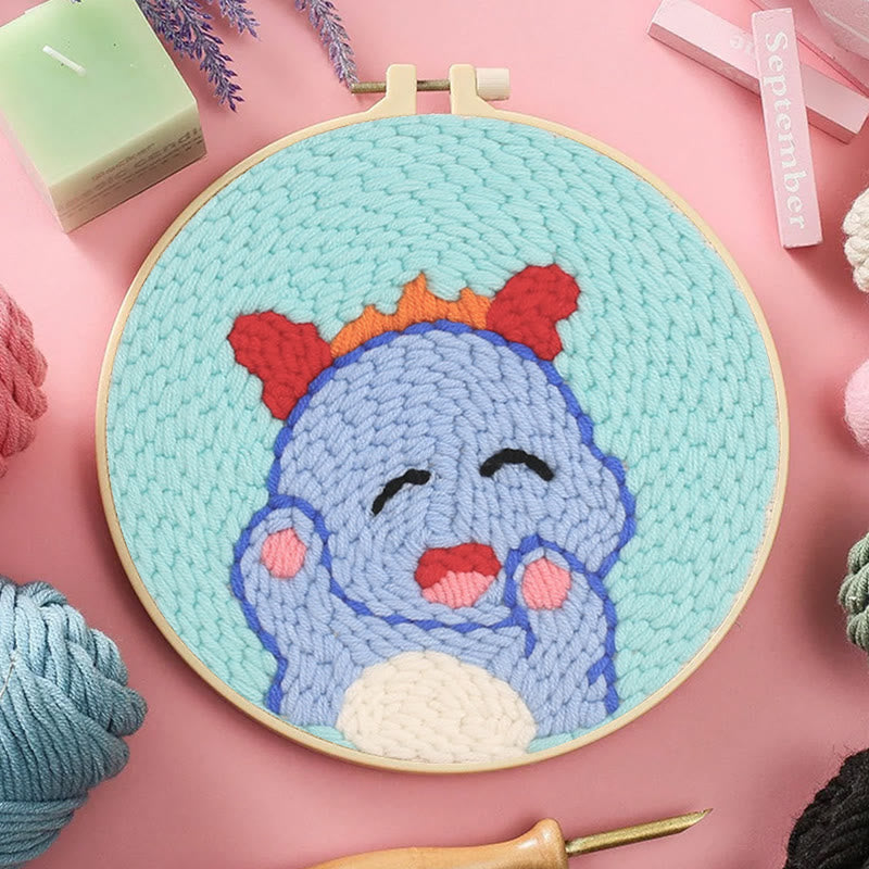 Adorable Dragon Punch Needle Kit - Easy Starter Needlework | Handmade Decorative Gift  - image 5