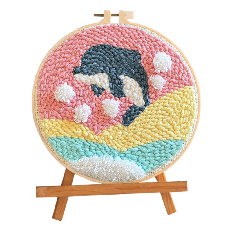  Whale Punch Needle Kit - Diy Animal Craft | Great Gift For Teens - image 1