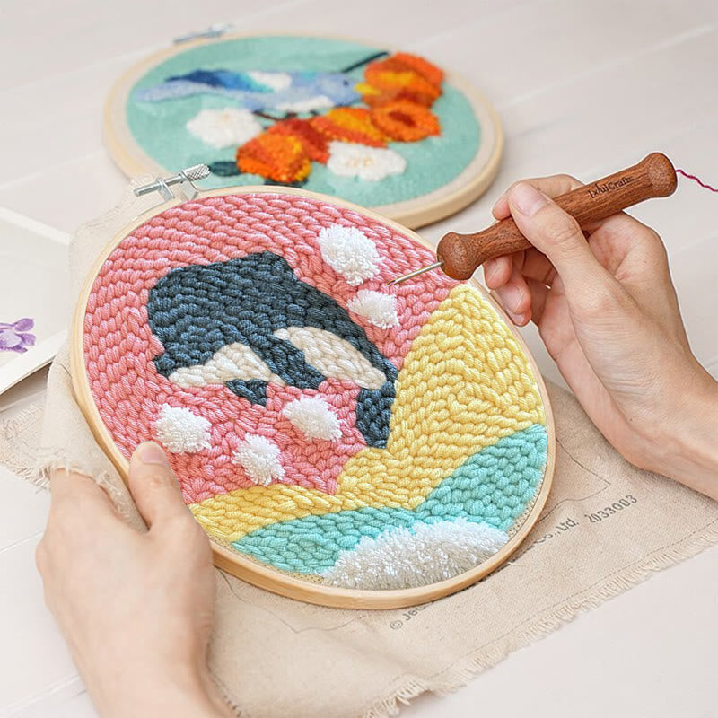  Whale Punch Needle Kit - Diy Animal Craft | Great Gift For Teens - image 2