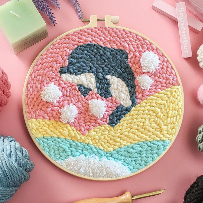  Whale Punch Needle Kit - Diy Animal Craft | Great Gift For Teens - image 5