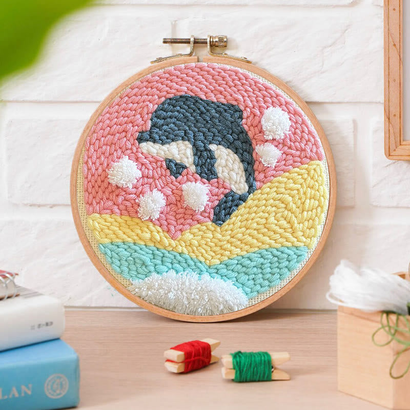  Whale Punch Needle Kit - Diy Animal Craft | Great Gift For Teens - image 3