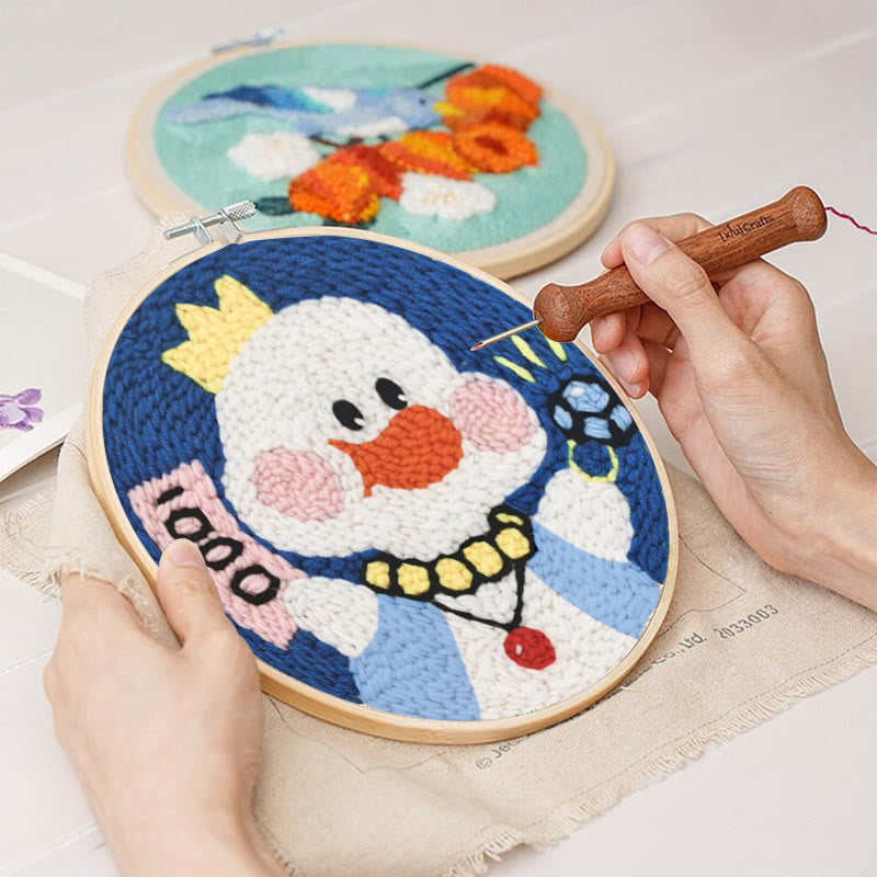 Lucky Duck Punch Needle Kit - Cute Animal Craft | Ideal Birthday Gift - image 2