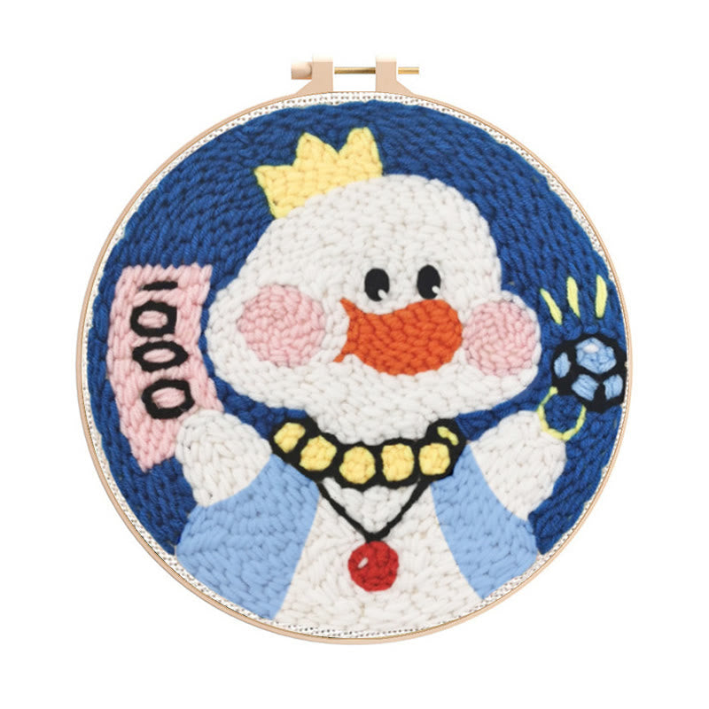 Lucky Duck Punch Needle Kit - Cute Animal Craft | Ideal Birthday Gift - Lucky Duck Punch Needle Kit - image 0