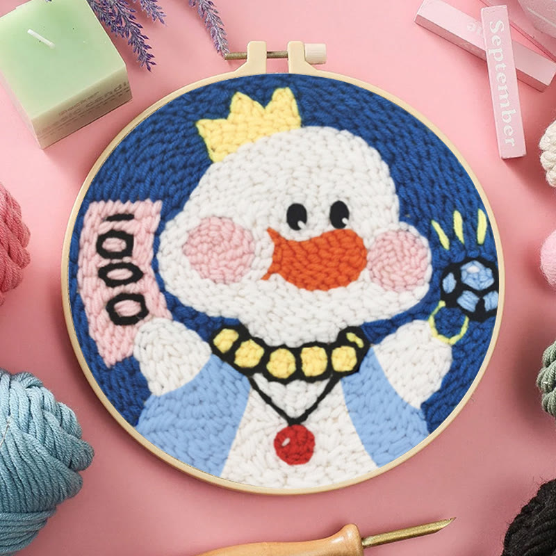 Lucky Duck Punch Needle Kit - Cute Animal Craft | Ideal Birthday Gift - image 8