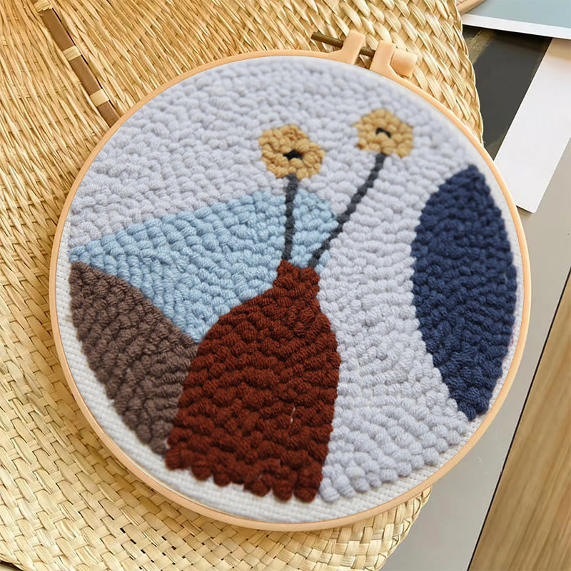 Brick Red Vase Punch Needle Kit -  Personalized Desk Ornament | Suitable For Beginners - image 6