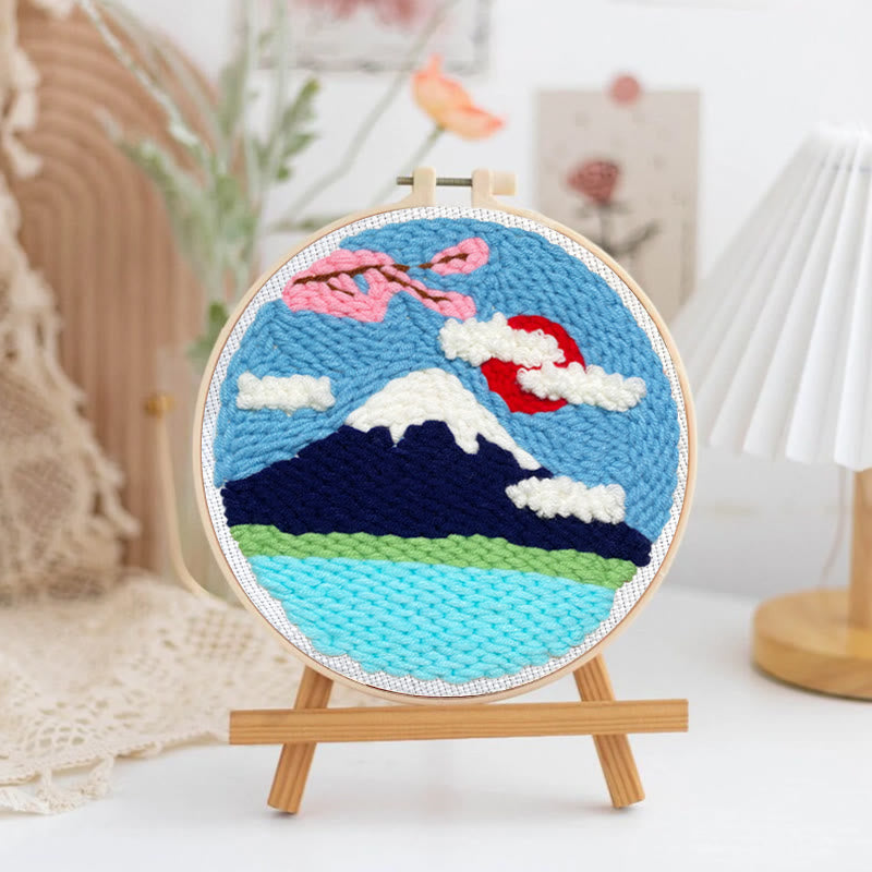Mount Fuji Punch Needle Kit - Creative Home Decoration | Easy Handicraft For Beginners - image 2