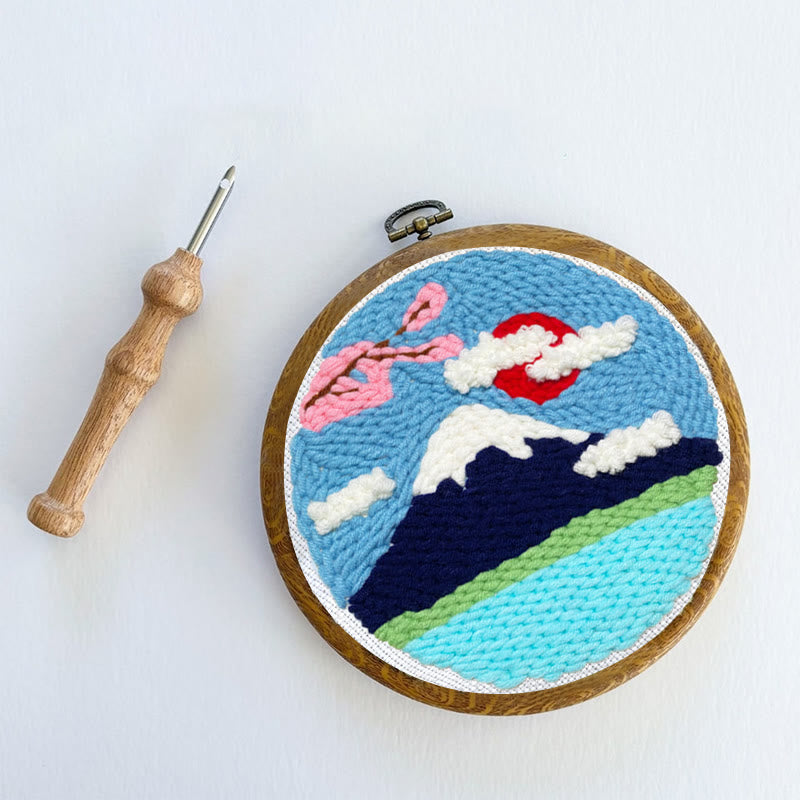 Mount Fuji Punch Needle Kit - Creative Home Decoration | Easy Handicraft For Beginners - image 8