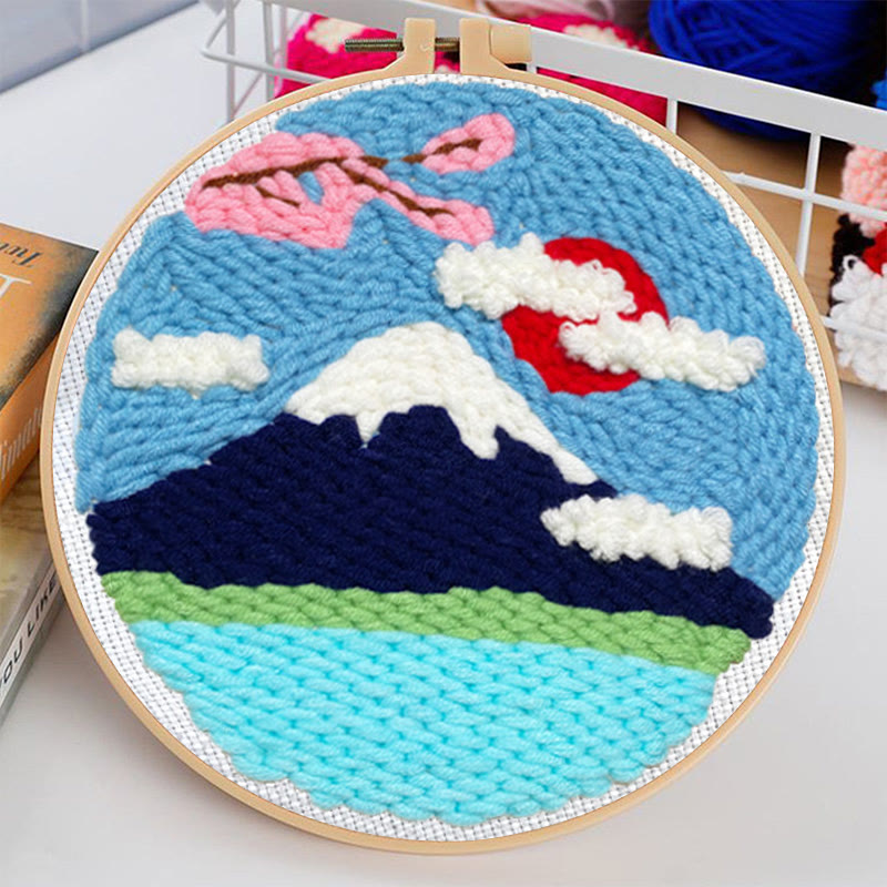 Mount Fuji Punch Needle Kit - Creative Home Decoration | Easy Handicraft For Beginners - image 7