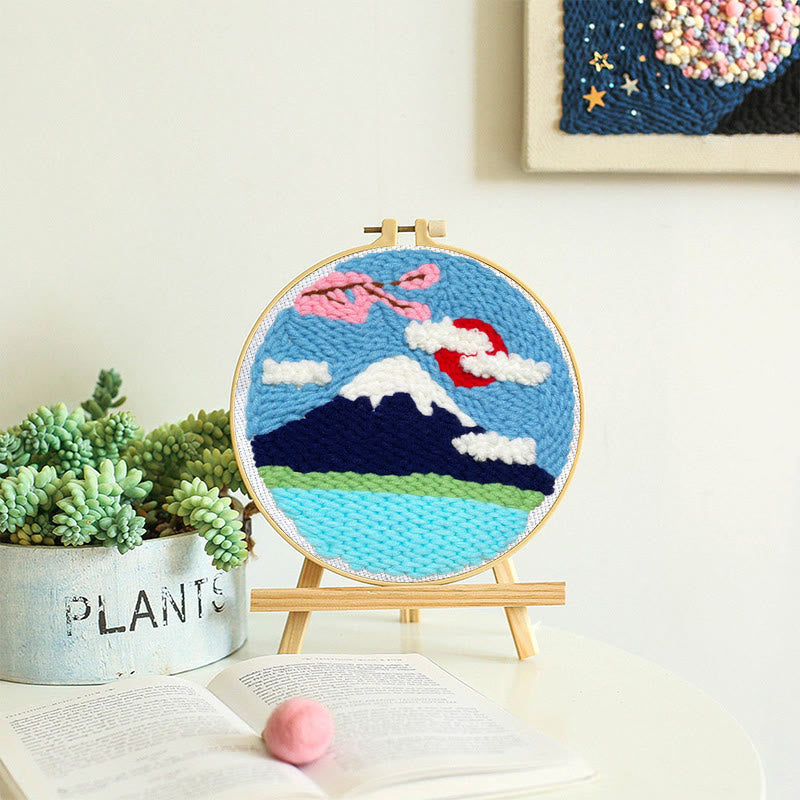 Mount Fuji Punch Needle Kit - Creative Home Decoration | Easy Handicraft For Beginners - image 4