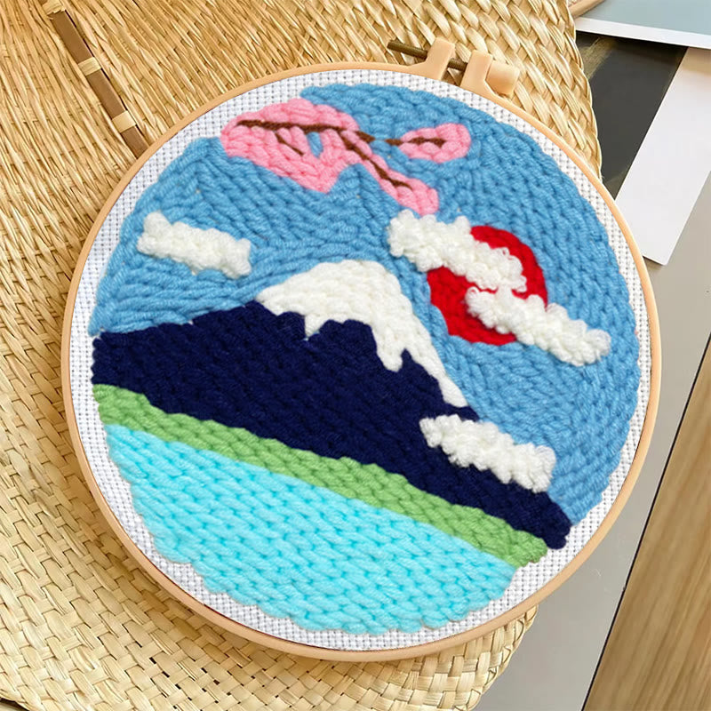 Mount Fuji Punch Needle Kit - Creative Home Decoration | Easy Handicraft For Beginners - image 5
