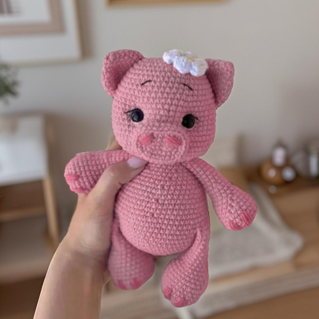 Diy Handmade Pig Crochet Kit - Adorable Animal Doll  | Nice Gift For Crafters - Diy Handmade Pig Crochet Kit - image 0