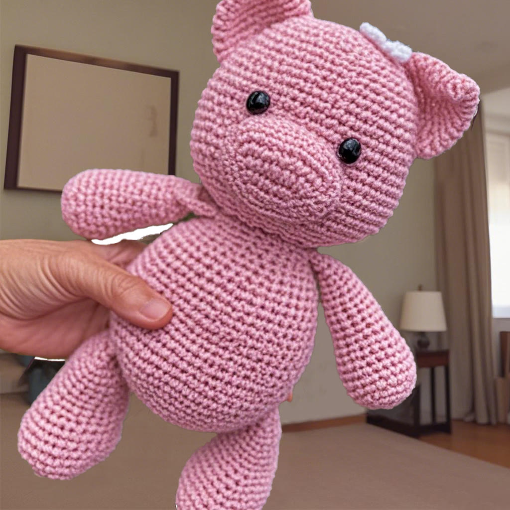  Diy Handmade Pig Crochet Kit - Adorable Animal Doll  | Nice Gift For Crafters - image 1