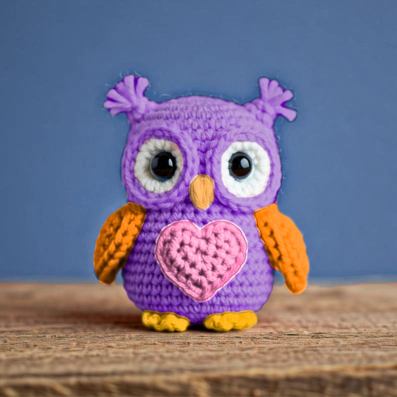  Diy Handmade Purple Owl Crochet Kit - Adorable Desk Decor  | Nice Gifts For Lovers - image 1