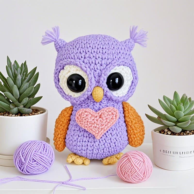  Diy Handmade Purple Owl Crochet Kit - Adorable Desk Decor  | Nice Gifts For Lovers - image 5