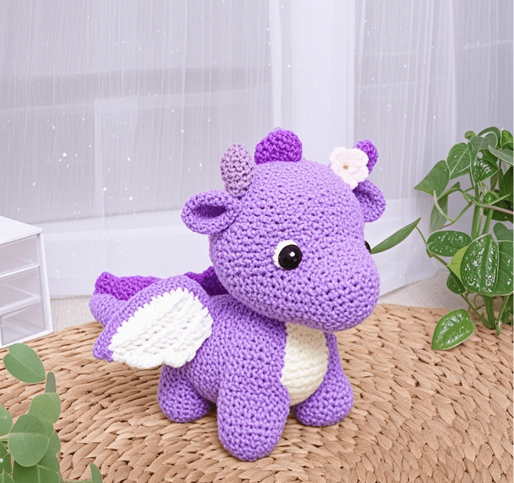  Diy Handmade Dinosaur Crochet Kit - Creative Birthday Handicraft | Ideal Gift For Crocheter - Purple - image 0