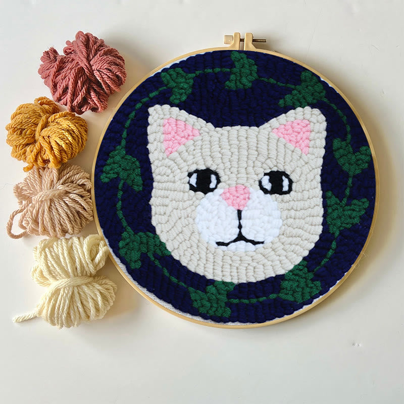  Cute Kitty Punch Needle Kit - Diy Handmade Craft | Creative Wall Decor - image 2