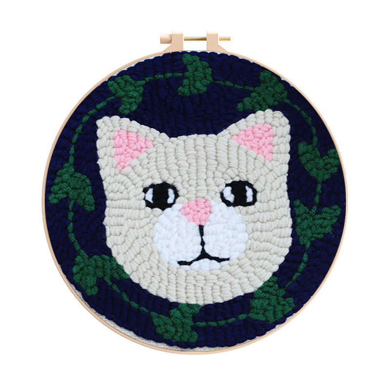  Cute Kitty Punch Needle Kit - Diy Handmade Craft | Creative Wall Decor - Cute Kitty Punch Needle Kit - image 0