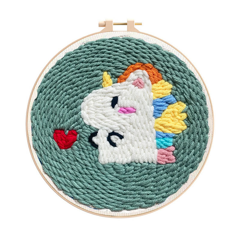 Love Unicorn Punch Needle Kit - Nice Desktop Decoration | Handicraft For Lovers - Love Unicorn Punch Needle Kit - image 0