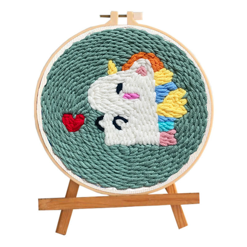 Love Unicorn Punch Needle Kit - Nice Desktop Decoration | Handicraft For Lovers - image 1