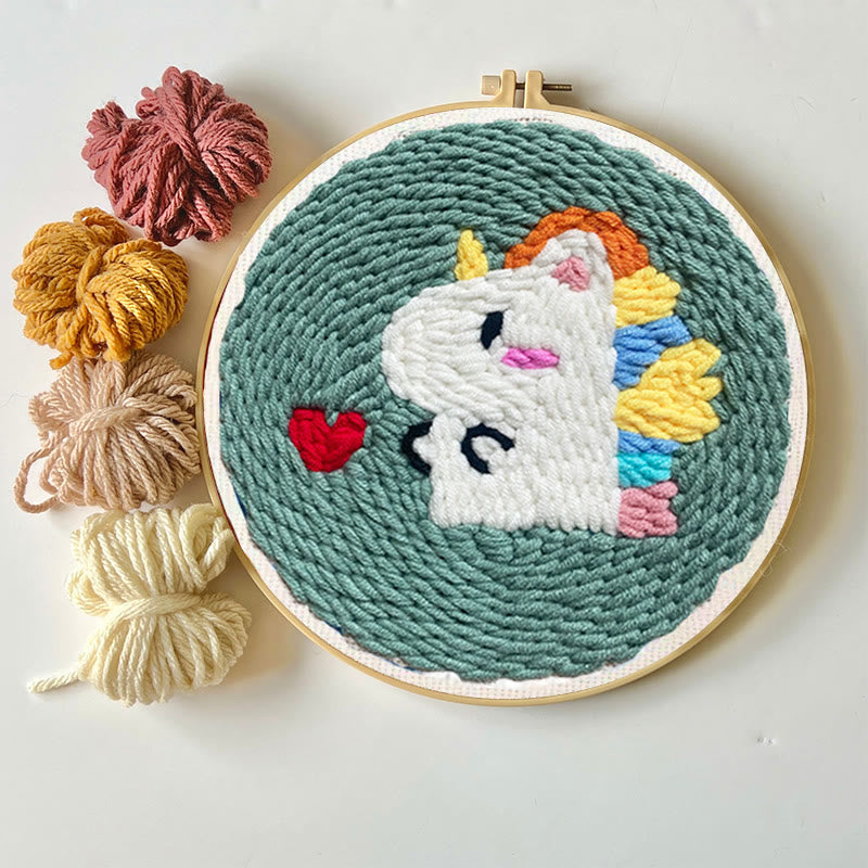 Love Unicorn Punch Needle Kit - Nice Desktop Decoration | Handicraft For Lovers - image 3