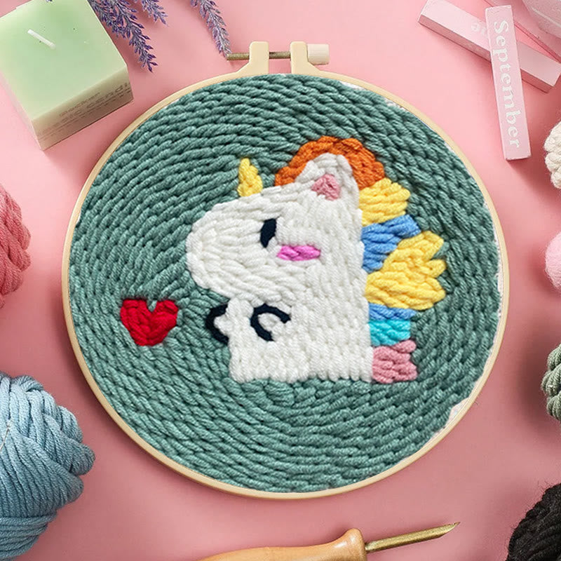 Love Unicorn Punch Needle Kit - Nice Desktop Decoration | Handicraft For Lovers - image 5
