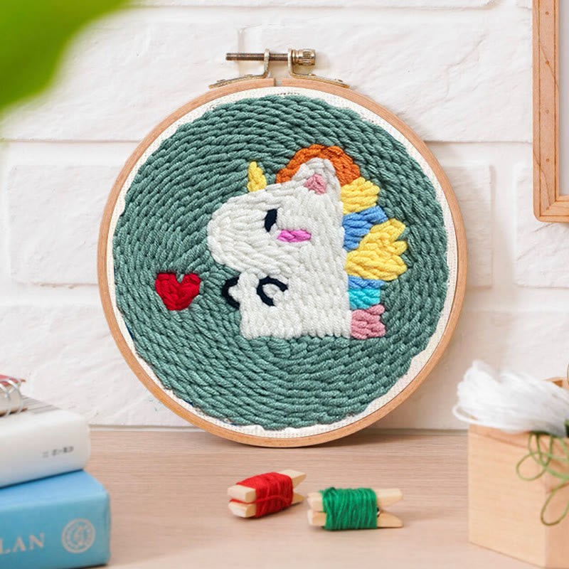 Love Unicorn Punch Needle Kit - Nice Desktop Decoration | Handicraft For Lovers - image 4