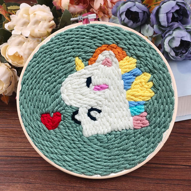 Love Unicorn Punch Needle Kit - Nice Desktop Decoration | Handicraft For Lovers - image 8