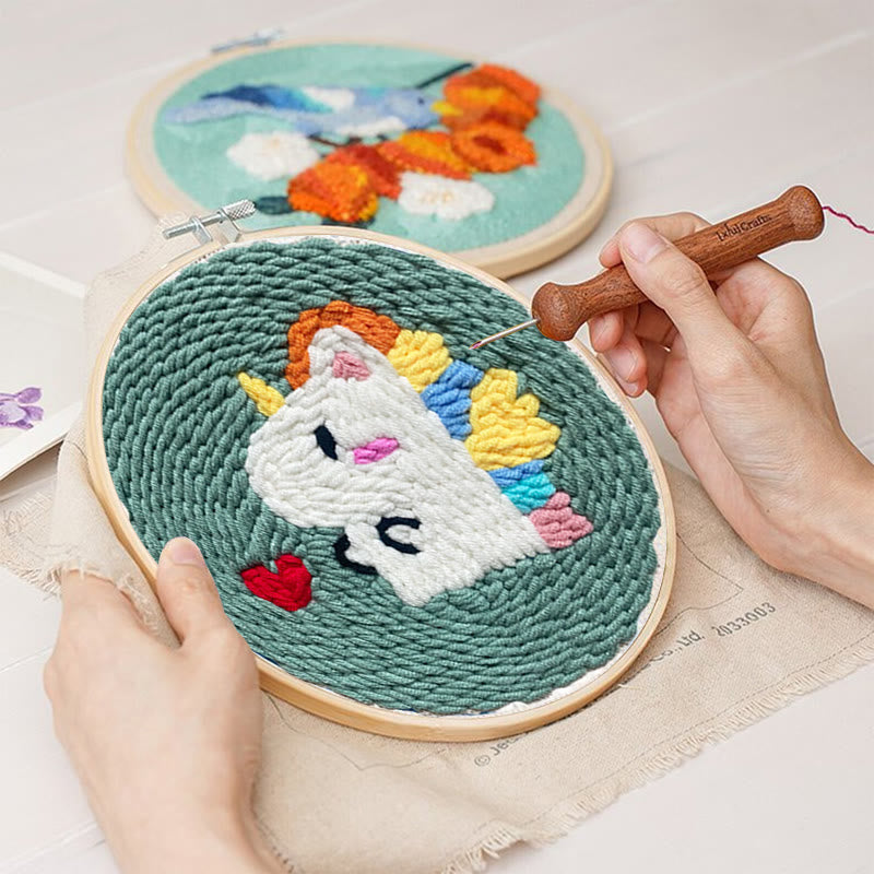 Love Unicorn Punch Needle Kit - Nice Desktop Decoration | Handicraft For Lovers - image 2